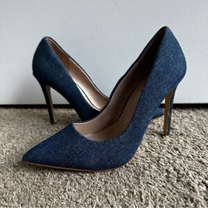 Mix No. 6 Destiny Dark Blue Denim Heels
